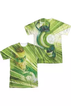 Футболка с коротким рукавом для взрослых из полиэстера DC Comics Rays Of Light (принт спереди/сзади) Gildan, белый