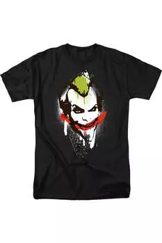 Футболка с коротким рукавом для взрослых с изображением Бэтмена Джокера и большого лица Gildan, черный