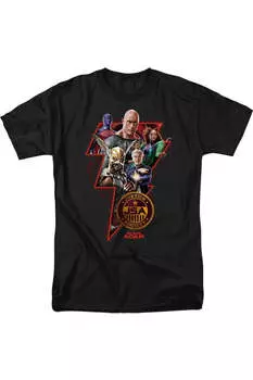 Футболка с коротким рукавом для взрослых с изображением черного Адама и персонажа Болта Gildan