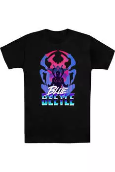 Футболка с коротким рукавом для взрослых с силуэтом Blue Beetle (2023) Gildan, черный