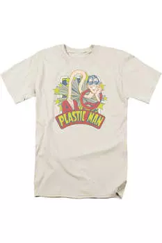 Футболка с коротким рукавом для взрослых с изображением звезд из комиксов DC Gildan, кремовый