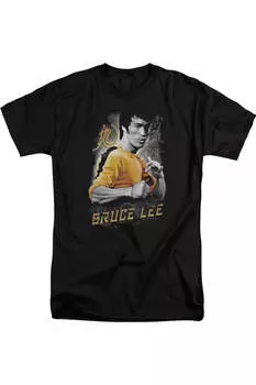 Футболка с коротким рукавом для взрослых с изображением желтого дракона Брюса Ли Gildan