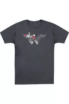 Футболка с коротким рукавом для взрослых с изображением Бэтмена против Супермена и Чудо-женщины Gildan, цвет charcoal