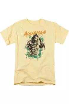 Футболка с коротким рукавом для взрослых с изображением фильма «Аквамен» только для местных жителей Gildan, цвет banana