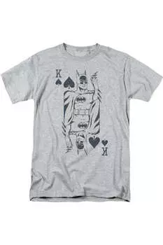 Футболка с коротким рукавом для взрослых с изображением летучей мыши DC Comics Gildan, цвет athletic heather