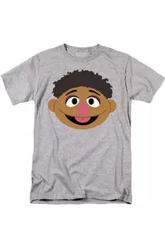 Футболка с коротким рукавом для взрослых с изображением лица Тамира из сериала «Улица Сезам» Gildan, цвет athletic heather