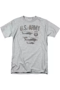 Футболка с коротким рукавом для взрослых с символикой Армии США Airborne Gildan, цвет athletic heather
