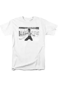 Футболка с коротким рукавом для взрослых с изображением Брюса Ли Триумфатора Gildan, белый