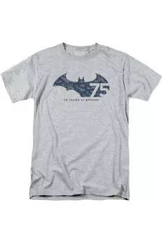 Футболка с коротким рукавом для взрослых с коллажем Batman 75 Year Gildan, цвет athletic heather