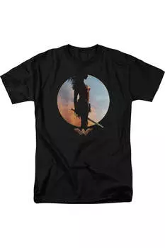 Футболка с коротким рукавом для взрослых «Wonder Woman Movie Wisdom And Wonder», черный