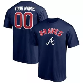 Футболка с коротким рукавом Fanatics Branded Atlanta Braves, нави