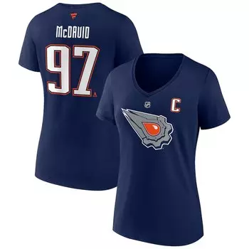 Футболка с коротким рукавом Fanatics Branded Edmonton Oilers, нави