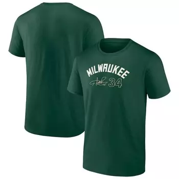 Футболка с коротким рукавом Fanatics Branded Milwaukee Bucks, зеленый