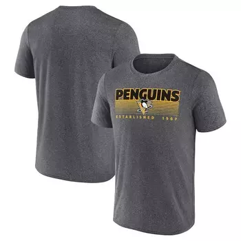 Футболка с коротким рукавом Fanatics Branded Pittsburgh Penguins, угольный