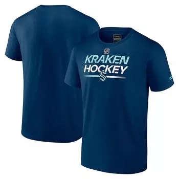 Футболка с коротким рукавом Fanatics Branded Seattle Kraken, синий