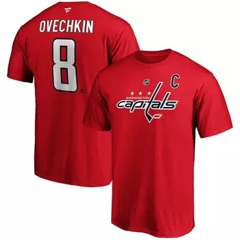 Футболка с коротким рукавом Fanatics Branded Washington Capitals, красный
