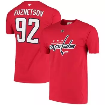 Футболка с коротким рукавом Fanatics Branded Washington Capitals, красный