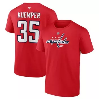 Футболка с коротким рукавом Fanatics Branded Washington Capitals, красный
