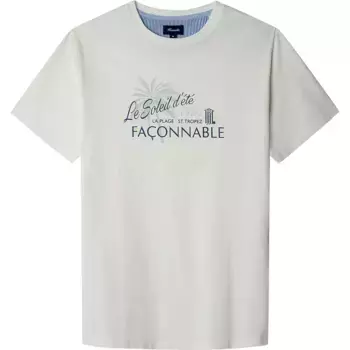 Футболка с коротким рукавом Faonnable Front Sun Print, белый