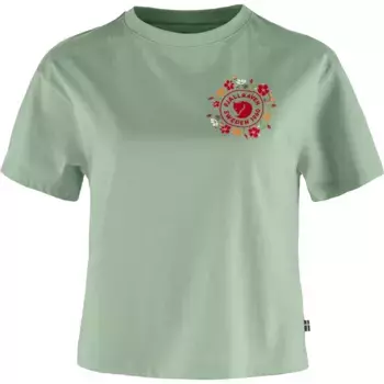 Футболка с коротким рукавом Fjllrven Fjllblomster Logo, зеленый