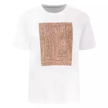 Футболка с коротким рукавом Fynch Hatton Chestprint Blurry Square, белый