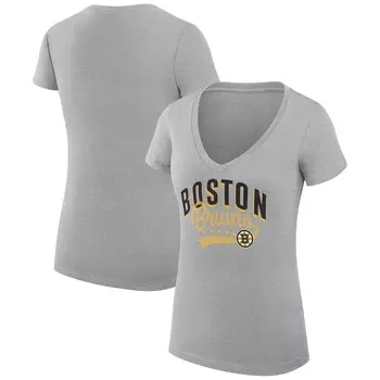 Футболка с коротким рукавом G-III 4Her by Carl Banks Boston Bruins, серый