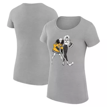 Футболка с коротким рукавом G-III 4Her by Carl Banks Boston Bruins, серый