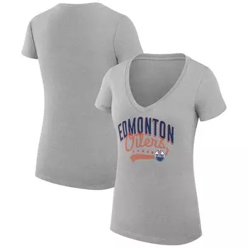 Футболка с коротким рукавом G-III 4Her by Carl Banks Edmonton Oilers, серый