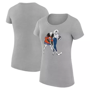 Футболка с коротким рукавом G-III 4Her by Carl Banks Edmonton Oilers, серый