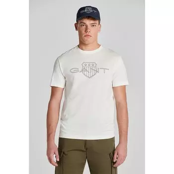 Футболка с коротким рукавом Gant Logo, белый