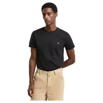 Футболка с коротким рукавом Gant Slim Shield, черный