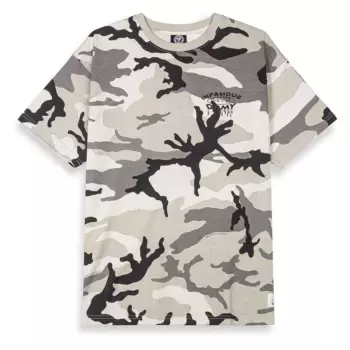 Футболка с коротким рукавом Grimey Follow The Dollar Camo Regular, серый