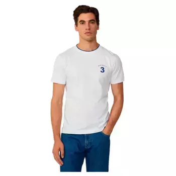 Футболка с коротким рукавом Hackett Heritage Number, белый