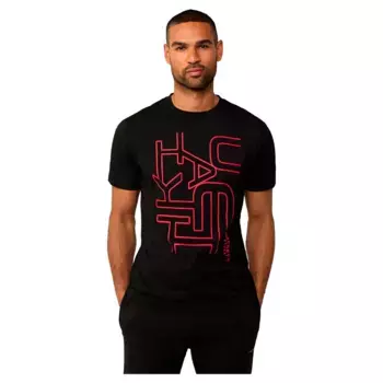 Футболка с коротким рукавом Hackett Laser Graphic, черный