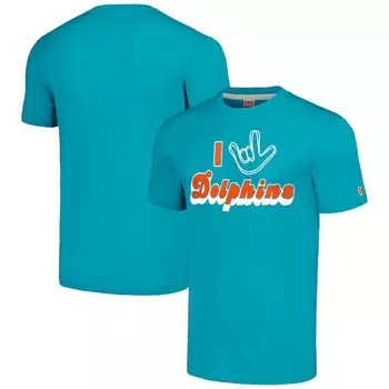 Футболка с коротким рукавом Homage Miami Dolphins, бирюзовый