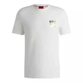 Футболка с коротким рукавом HUGO Diridumti 10266060, белый