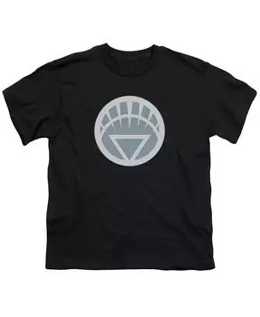 Футболка с коротким рукавом и белым символом для мальчиков Green Lantern, черный