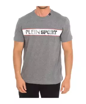 Футболка с коротким рукавом и фирменным принтом Plein Sport, серый