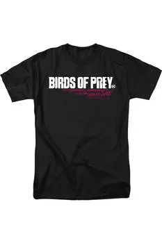 Футболка с коротким рукавом и горизонтальным логотипом Birds Of Prey для взрослых Gildan, черный