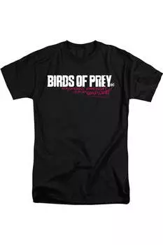 Футболка с коротким рукавом и горизонтальным логотипом Birds Of Prey для взрослых Gildan, черный