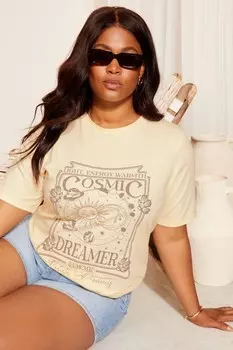 Футболка с коротким рукавом и графическим принтом Curves Like These, белый