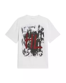 Футболка с коротким рукавом и графическим принтом Helmut Lang, белый