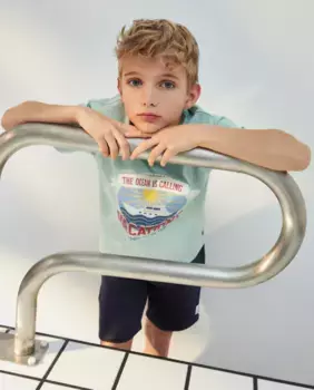 Футболка с коротким рукавом и графическим рисунком для мальчиков Kids El Corte Ingls, зеленый