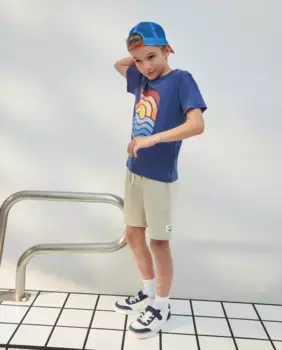 Футболка с коротким рукавом и графическим рисунком для мальчиков Kids El Corte Ingls, синий