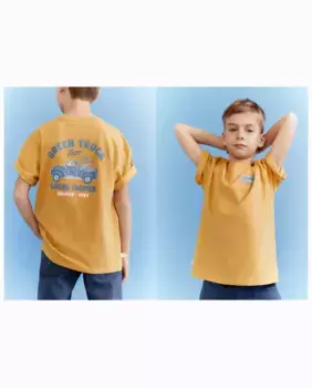 Футболка с коротким рукавом и графическим рисунком для мальчиков Kids El Corte Ingls, жёлтый