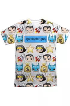 Футболка с коротким рукавом и хэштегом DC Comics для взрослых из полиэстера Gildan, белый