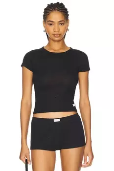 Футболка с коротким рукавом и круглым воротником Hotfix Alexander Wang, black