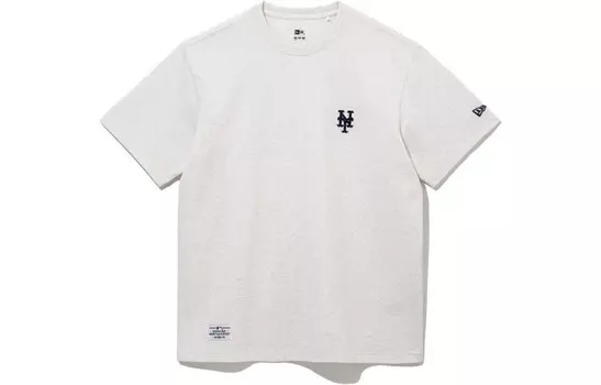 Футболка с коротким рукавом и круглым вырезом, принтом логотипа X MLB, коричневая New Era, коричневый