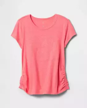 Футболка с коротким рукавом и круглым вырезом для девочек Gap, цвет Rosa