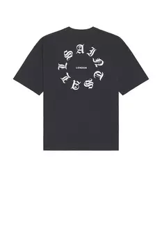 Футболка с коротким рукавом и круглым вырезом Reflektor от Allsaints, washed black